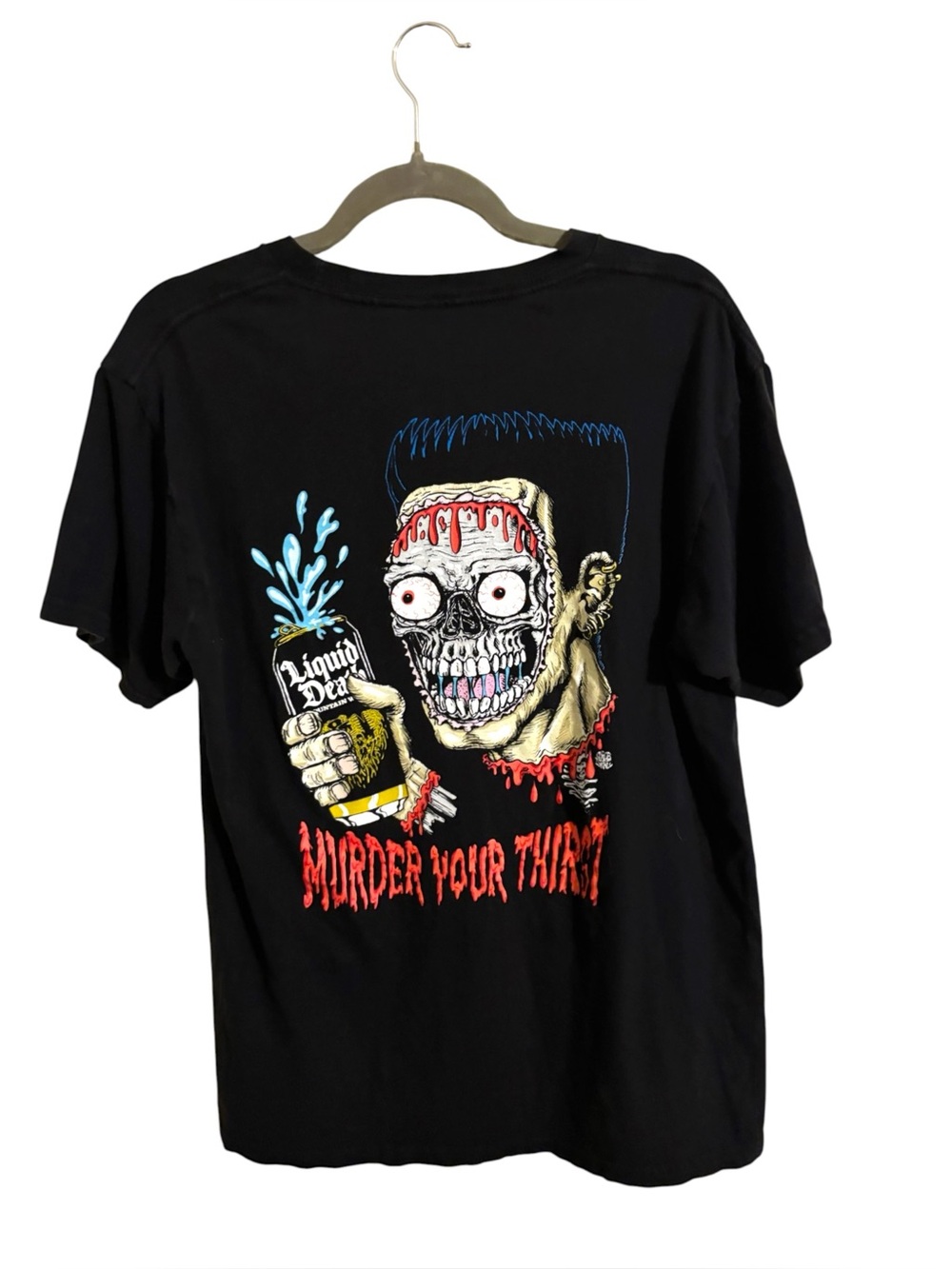 Liquid Death Skull Graphic Tee Shirt Medium